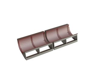 Siebkorb 2-tlg. 1015 mm breit, Siebblechstärke t=10, Lochung Ø20 Steg 6.6, Hardox für Vecoplan Vecoplan VAZ