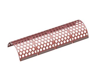 Siebkorb 2030 breit, Siebblechstärke t=12 4-tlg. Lochung Ø80, Steg 22, Hardox für Vecoplan 