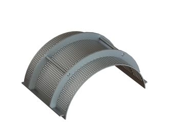 Siebkorb 487 breit, Siebblechstärke t=6 Lochung Ø10, Steg 4 für Herbold Meckesheim GmbH 