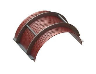 Siebkorb 487 breit, Siebblechstärke t=6 Lochung Ø10, Steg 5, Hardox für Herbold Meckesheim GmbH Herbold SML 60/100