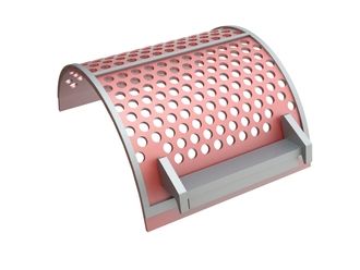 Siebkorb 497 mm breit, Siebblechstärke t=10 mit Unterlagen, runde Lochung Ø25 Steg 12, Hardox für Lindner Recyclingtech Lindner Micromat Plus 2500