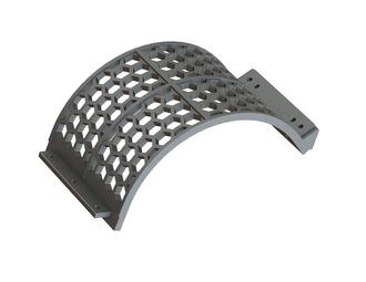 Siebkorb 525 mm breit, Siebblechstärke t=25, 6-Eck-Lochung Steg 14 für Lindner Recyclingtech Lindner Komet 2800 (A)