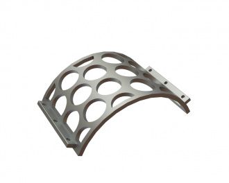 Siebkorb 530 breit, Siebblechstärke t= 25 Lochung Ø140, Steg 25 pour Lindner Recyclingtech 