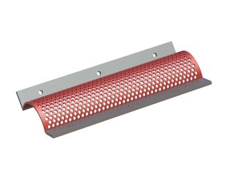 Siebkorb 543 mm breit, Siebblechstärke t=6, Lochung Ø10 Steg 4, Hardox für Vecoplan 