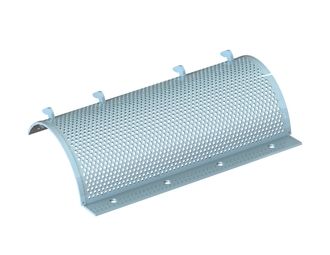 Siebkorb 796 mm breit, Siebblechstärke t=6, Lochung Ø10 Steg 5, Edelstahl für Vecoplan Vecoplan VAZ 800 XL
