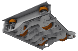 Slide complete incl. mounting parts suitable for Vecoplan VAZ 2000 and VAZ 2500 for Vecoplan Vecoplan VAZ