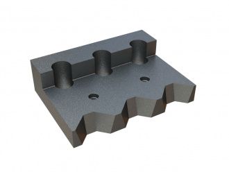 Soporte de contracuchilla 345x252x97, versión 107 para Lindner Recyclingtech 