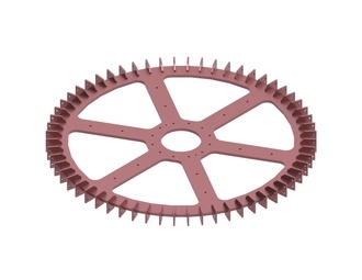 Spin wheel with plates Ø1735x100 for rotor shaft Ø260 with mounting holes, Hardox for Görgens Mahltechnik 