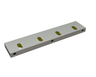 Stator bed knife 488x100x28 Eco line 4 long slots, edges 90°, X-version for Able Maschinenvertriebs GmbH 