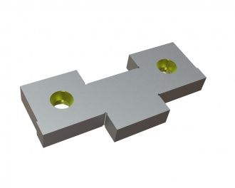 Stator blade for stepped rotor, 347x156x38, StandardCut, version 117, W9 version for Lindner Recyclingtech Lindner Jupiter