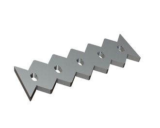 Stator blade / scraper comb, 500x156x27, PremiumCut, version 65, W9 version for Lindner Recyclingtech Lindner Micromat