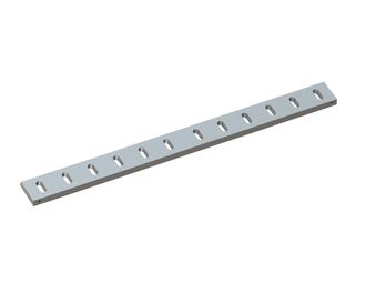 Stator knife 1178x100x22, Premium Line, 12 slotted holes, cutting edge 75°, 4xM12 threads, Y version for Herbold Meckesheim USA - Resource Recycling Systems Inc. 