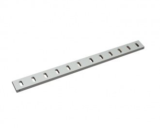 Stator knife 1178x100x22, PremiumCut, 12 slotted holes, cutting edge 75°, version X for Herbold Meckesheim USA - Resource Recycling Systems Inc. Herbold SMS 80/120
