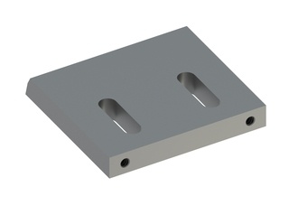 Stator knife 199×185×28, Premium Line 2 elongated holes, edge 85°/70°, thread 2×M10, X variant 