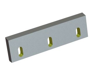 Stator knife 200x57x14, StandardCut, 3 slotted holes, cutting edge 75°, X version for Heinrich Dreher Maschinenbau 