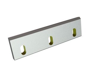 Stator knife 200x57x14, StandardCut, 3 slotted holes, cutting edge 75°/45°, X version for Heinrich Dreher Maschinenbau 