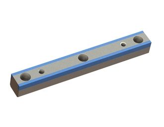 Stator knife 257x30x30, Hybrid Line, M10, carbide grade H5 for Zerma | AMIS 