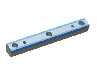 Stator knife 257x30x30, Hybrid Line, M10, carbide grade H5 for Zerma | AMIS 