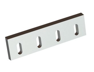 Stator knife 368x100x22 Premium Line, 4 slotted holes, cutting edge 78°, 3xM10, X version for Tria 