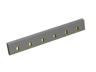 Stator knife 410x57x16, StandardCut, 6 slotted holes, cutting edge 75°, X version for Heinrich Dreher Maschinenbau 