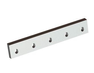 Stator knife 455x76x22 Premium Line, 5 slotted holes, cutting edge 80°, 5xM10, X version for Tria 