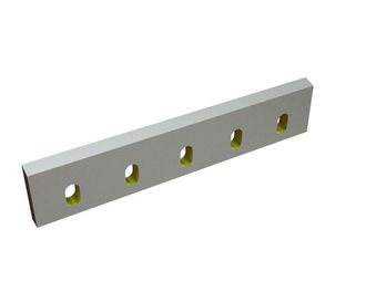 Stator knife 498x100x22, Eco Line, 5 slotted holes, cutting edge 75°, 2xM12 threads, X version for Herbold Meckesheim USA - Resource Recycling Systems Inc. Herbold SM 56/100