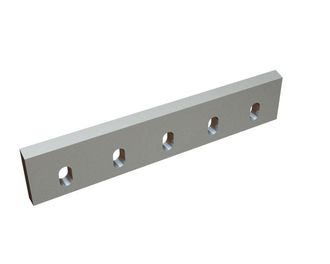 Stator knife 498x100x22, Premium Line, 5 slotted holes, cutting edge 75°, X version for Herbold Meckesheim GmbH Herbold SMS 45/100