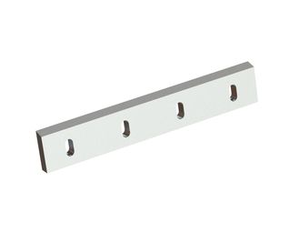 Stator knife 513x88x24, Premium Line, 4 slotted holes, cutting edge 75°, 3xM12, X version for Previero | Sorema 
