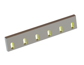 Stator knife 518x96x22, StandardCut, 6 slotted holes, cutting edge 75°, X version for Heinrich Dreher Maschinenbau 