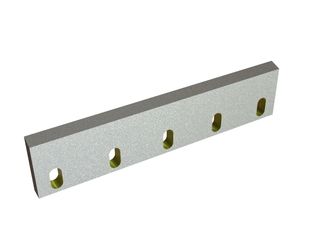 Stator knife 519x118x25, StandardCut, 5 slotted holes 22x45, cutting edge 75°, X version for Tria 