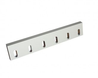 Stator knife 520x96x22, PremiumCut, 6 slotted holes, cutting edge 75°, X version for Heinrich Dreher Maschinenbau 