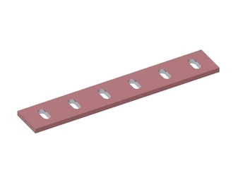 Stator knife 588x100x10, PremiumCut, 6 slotted holes 22x50, Hardox for Neue Herbold 