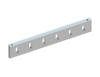 Stator knife 589x100x22, PremiumCut, 6 slotted holes, cutting edge 75°, X version for Herbold Meckesheim USA - Resource Recycling Systems Inc. Herbold SMS 80/120