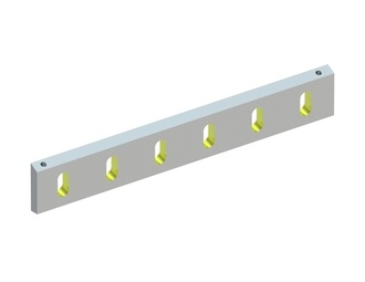 Stator knife 589x100x22, StandardCut, 6 slotted holes, cutting edge 75°, X version for Herbold Meckesheim USA - Resource Recycling Systems Inc. Herbold SMS 80/120