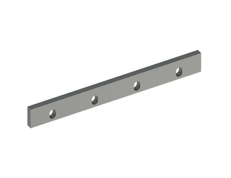 Stator knife 607x70x20, Premium Line, 4 slotted holes, X version for Rapid Granulator AB 