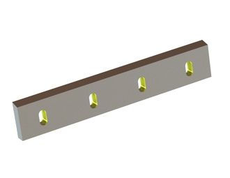 Stator knife 614x90x24, Eco Line, 4 slotted holes, cutting edge 75°, X version for Previero | Sorema 