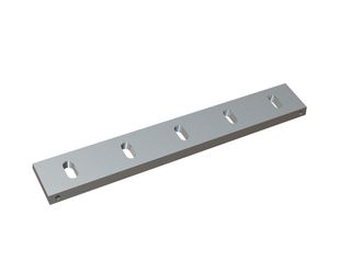 Stator knife 646x100x22, Premium Line, 5 slotted holes, double-sided cutting edge 75°, X version for Amni Maschinenbau GmbH Zerma GS 400/600