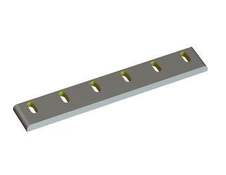 Stator knife 648x96x22, StandardCut, 6 slotted holes, cutting edge 75°, X version for Heinrich Dreher Maschinenbau 