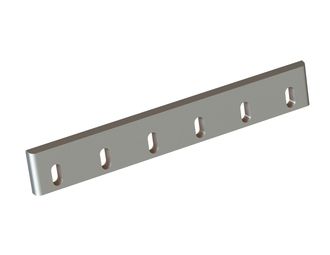 Stator knife 648x96x24, PremiumCut, 6 slotted holes, cutting edge 45°/75°, Y version for Heinrich Dreher Maschinenbau 