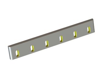 Stator knife 648x96x24, StandardCut, 6 slotted holes, cutting edge 45°/75°, Y version for Heinrich Dreher Maschinenbau 