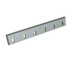 Stator knife 649x96x22, StandardCut, slotted holes 44x18, cutting edge 75°, X version for Heinrich Dreher Maschinenbau 