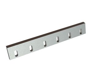 Stator knife 649x96x24, PremiumCut, 6 slotted holes, cutting edge 75°, 22x46 thread, Y version for Heinrich Dreher Maschinenbau 