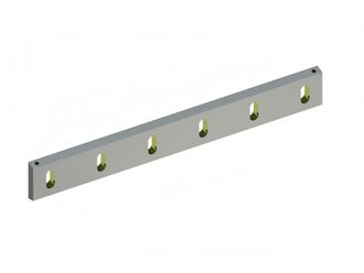 Stator knife 750x100x22, Eco Line, 6 slotted holes, cutting edge 75°, Y version for Herbold Meckesheim USA - Resource Recycling Systems Inc. 
