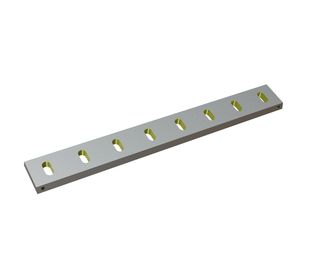 Stator knife 795x100x22, StandardCut, 8 slotted holes, cutting edge 80°, X version for Herbold Meckesheim USA - Resource Recycling Systems Inc. Zerma GSH 800/1600