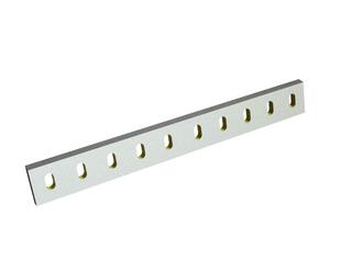 Stator knife 818x100x20, Eco Line, 10 slotted holes, cutting edge 75°, Y version for Herbold Meckesheim GmbH Herbold F+Z 5/800