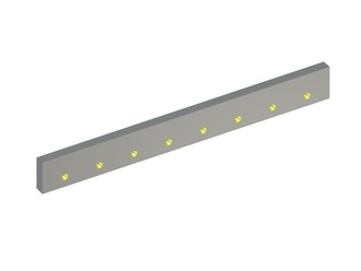 Stator knife 830x97x30 Eco Line, chamfer 85°, 8xM20, Y-version 