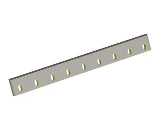 Stator knife 978x105x24, Eco Line, 9 slotted holes 40x14, cutting edge 75°, X version for Herbold Meckesheim USA - Resource Recycling Systems Inc. 