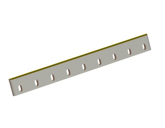 Stator knife 978x105x24, Eco Line, 9 slotted holes, cutting edge 75°, Y version for Herbold Meckesheim GmbH 