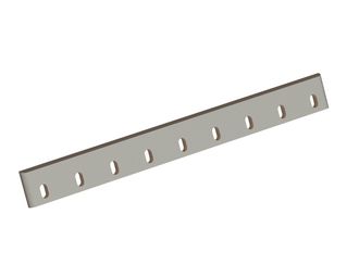 Stator knife 978x105x24, Premium Line, 9 slotted holes 40x14, cutting edge 75°, X version for Herbold Meckesheim USA - Resource Recycling Systems Inc. 