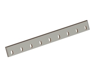 Stator knife 978x105x24, Premium Line, 9 slotted holes, cutting edge 75°, Y version for Herbold Meckesheim GmbH 